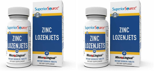 Superior Source Zinc Lozenjets – Immune Support, Instant-Dissolve Tablets (Pack of 2) BritishVita | Premium UK Vitamins & Wellness Supplements