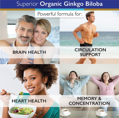 SuperiorLabs Ginkgo Biloba 1200 mg - Non-GMO, Black Pepper Absorption