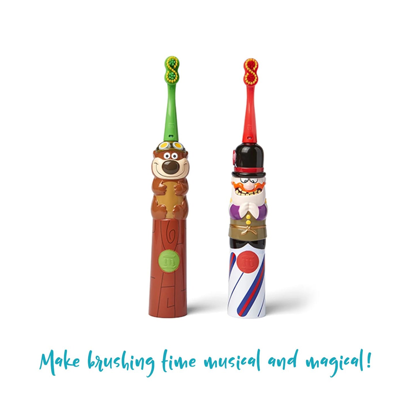 SuperMouth Musical Sonic Toothbrush for Kids (Ages 2-12) - 4 Songs, 2-Min Timer, AR Brushing Tutor