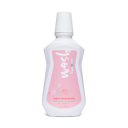 SuperMouth® Fluoride-Free Mouthwash – Nano-Hydroxyapatite, D3 & K2, Prebiotics, Alkaline pH 8.5, Alcohol-Free, 4 Flavors