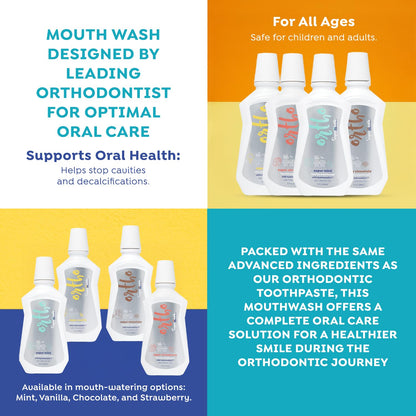 SuperMouth Ortho Mouthwash – Fluoride + Nano-Hydroxyapatite, D3 & K2, Prebiotics, Alcohol-Free