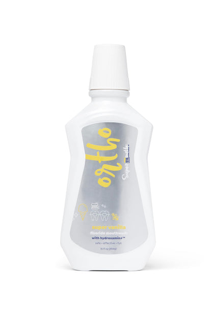 SuperMouth® Ortho Mouthwash – Fluoride + Nano-Hydroxyapatite, Prebiotics, Alcohol-Free, For Braces
