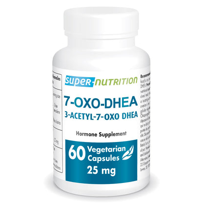 Supersmart 7-OXO DHEA 25mg - 60 Vegetarian Capsules | Non-GMO & Gluten Free