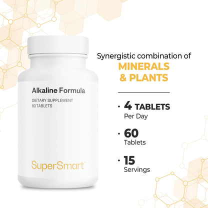 Supersmart Alkaline Formula Supplement (Advanced Formula) – 60 Tablets | Non-GMO & Gluten Free