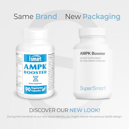 Supersmart AMPK Booster – Metabolic Activator with Berberine | Non-GMO & Gluten Free | 90 Vegetarian Capsules
