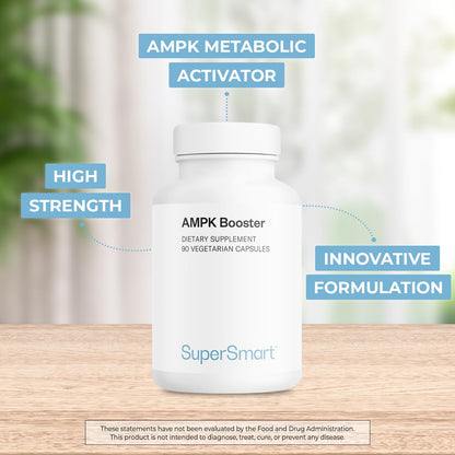Supersmart AMPK Booster – Metabolic Activator with Berberine | Non-GMO & Gluten Free | 90 Vegetarian Capsules