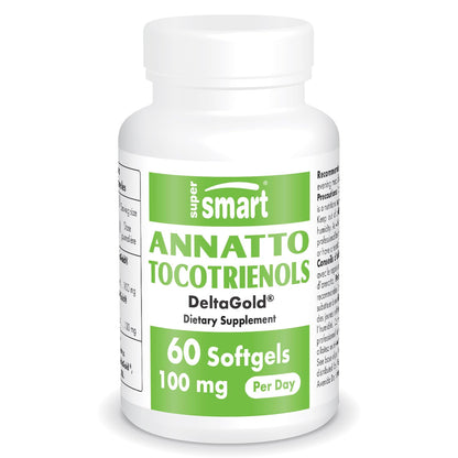Supersmart Annatto Tocotrienols 100mg/Day - DeltaGold Vitamin E (60 Softgels)