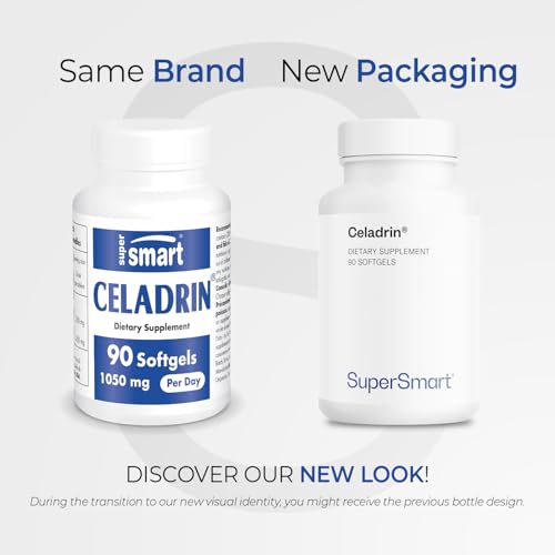 Supersmart Celadrin 1050mg per Day – Patented Esterified Fatty Acids | Non-GMO & Gluten Free | 90 Softgel Capsules