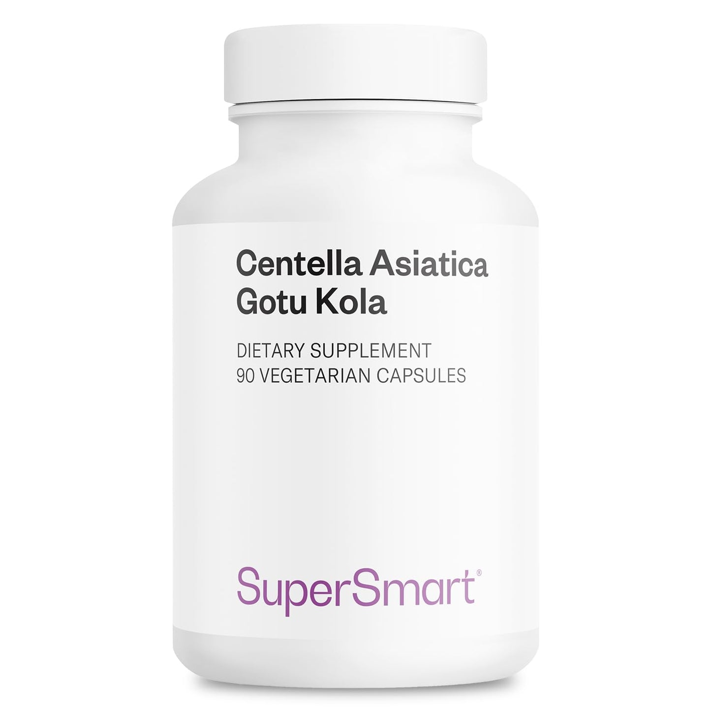Supersmart Centella Asiatica 180mg/day – Gotu Kola Extract Supplement – Non-GMO, Gluten Free – 90 Veg Capsules