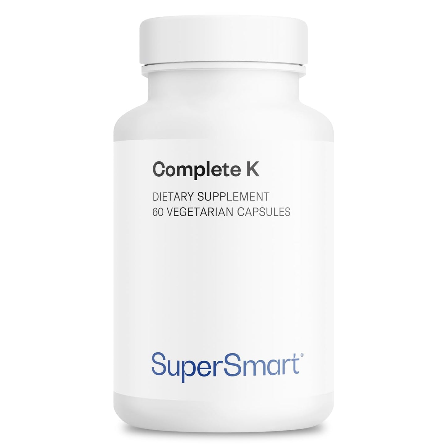Supersmart Complete K – Vitamin K1 MK4 MK7 Full Spectrum – Non-GMO, Gluten Free | 60 Veg Capsules