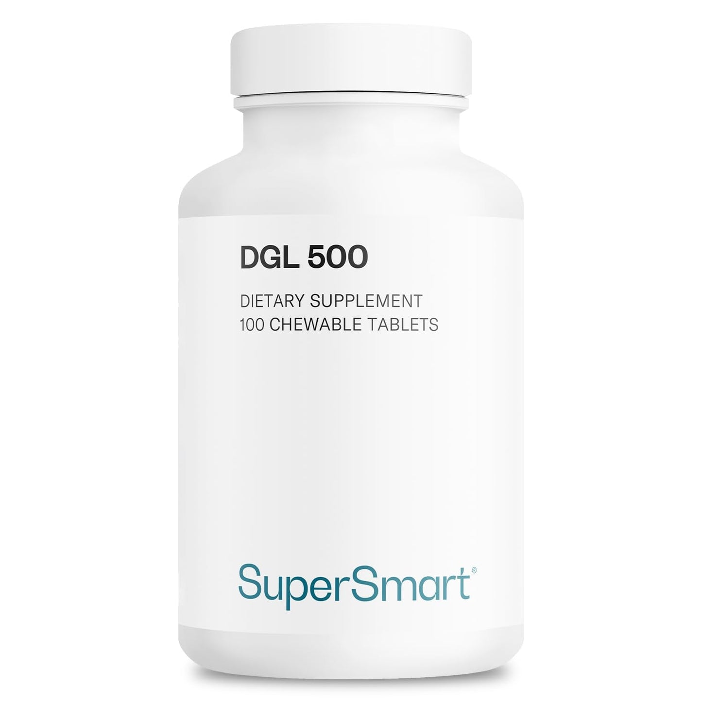 Supersmart DGL 3000mg Daily – Deglycyrrhizinated Licorice (DGL), Orange Flavor, 100 Chewable Tablets