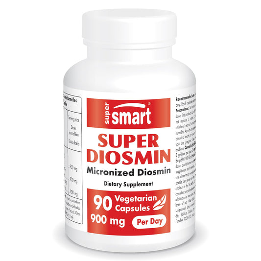 Supersmart Diosmin 900mg/Day – Patented Micronized Diosmin (µSMIN) | 90% Flavonoids, Non-GMO & Gluten Free | 90 Veg Capsules BritishVita | Premium UK Vitamins & Wellness Supplements