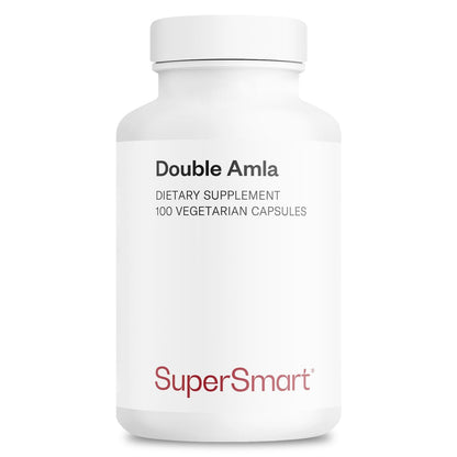 Supersmart Double AMLA Supplement - Fresh Indian Gooseberry Extract (Emblica Officinalis) – 100 Vegetarian Capsules