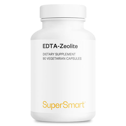 Supersmart EDTA Zeolite 98% - Advanced Formula with Milk Thistle & Parsley - 90 Veg Capsules - Made in USA