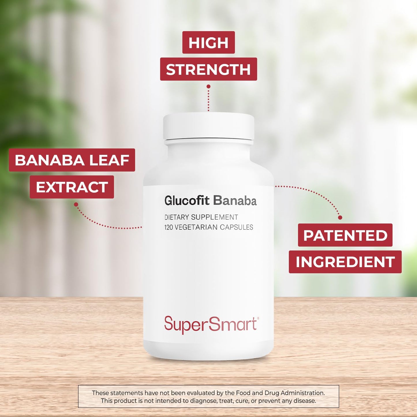 Glucofit 5.3 mg Daily Banaba Leaf (Corosolic Acid) – Supersmart, 100 Softgels
