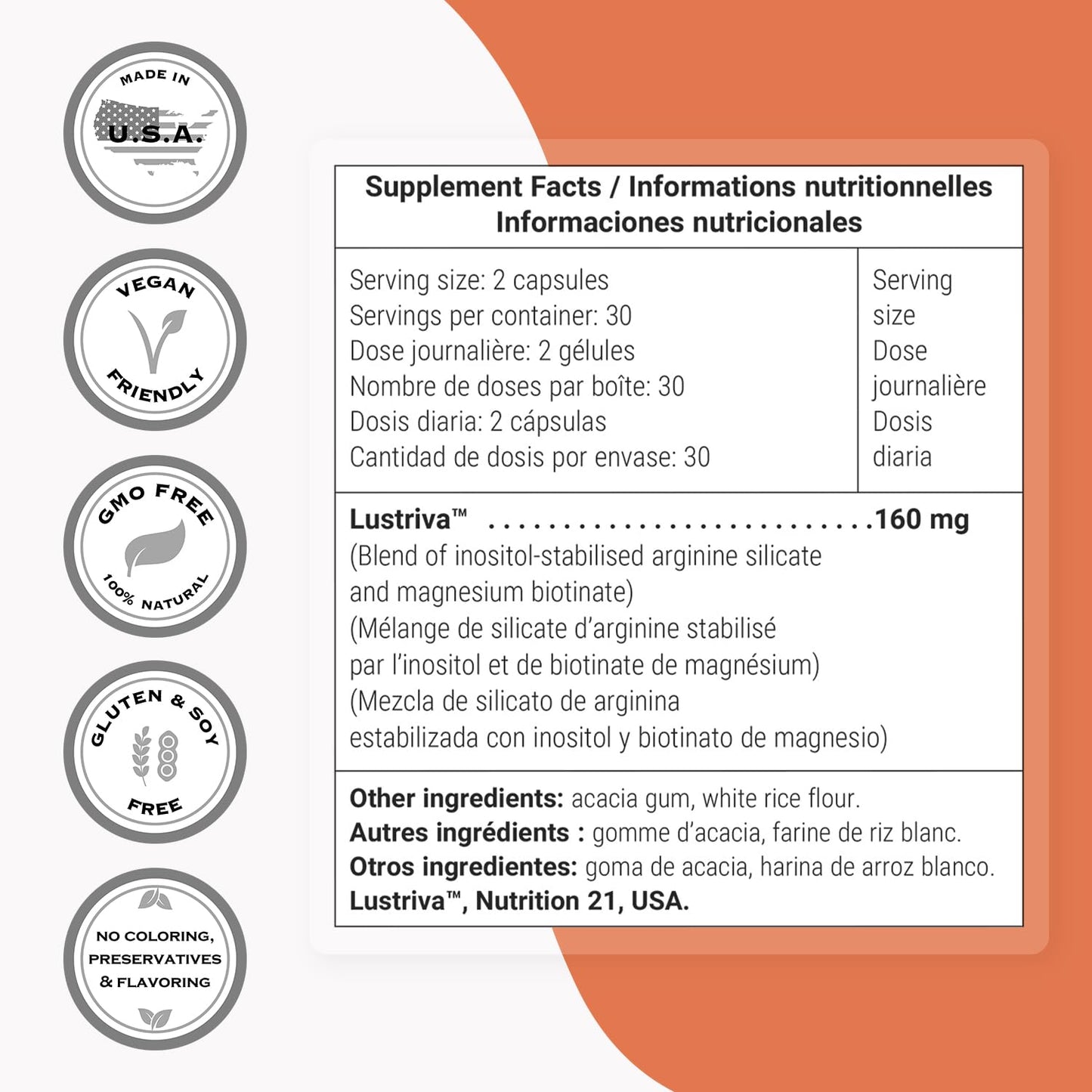 Supersmart Hair Growth Booster 160mg/day | Lustriva Biotin 40x Soluble | 60 Veggie Capsules