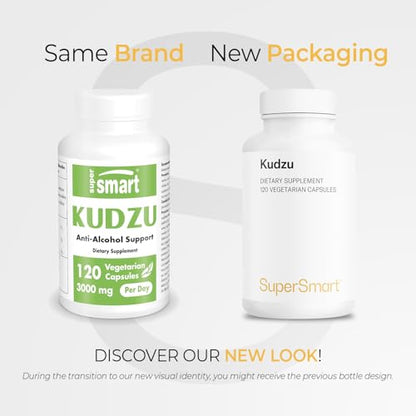 Supersmart Kudzu Extract 500 mg – Full Spectrum, Non-GMO, Gluten Free