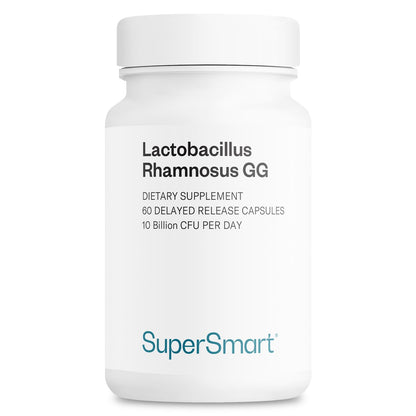 Supersmart Lactobacillus rhamnosus GG 10B CFU + Inulin - Digestive & Immune Support, 60 Capsules
