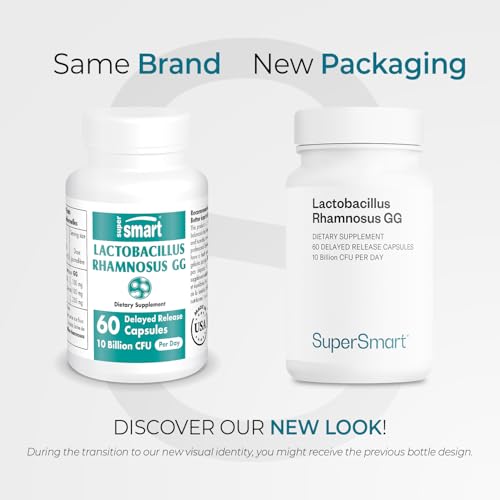 Supersmart Lactobacillus rhamnosus GG 10B CFU + Inulin - Digestive & Immune Support, 60 Capsules