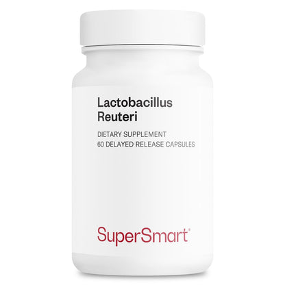 Supersmart Lactobacillus Reuteri 5 Billion CFU Daily Probiotic | Non-GMO & Gluten Free | 60 Capsules