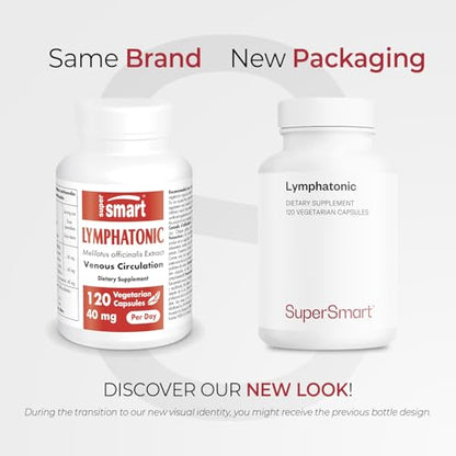 Supersmart Lymphatonic 40mg/Day – Lymphatic Drainage Supplement | Melilotus officinalis | 120 Veg Capsules