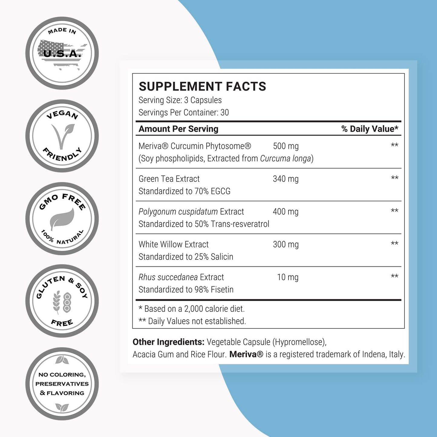 Supersmart Natural Rapalogs (90 Veg Caps) – Meriva, EGCG, Trans-Resveratrol