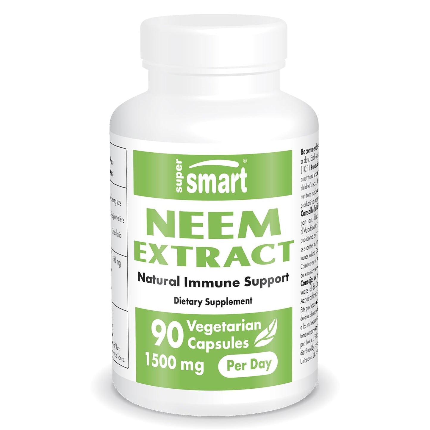 Supersmart Neem Extract 1500mg Daily | Azadirachta Indica Oil | Non-GMO & Gluten Free