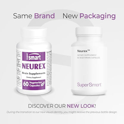 Supersmart Neurex Advanced Formula – High Potency Brain Support with Ginkgo, Bacopa, GPC & Huperzine A | Non-GMO & Gluten Free | 60 Veg Caps