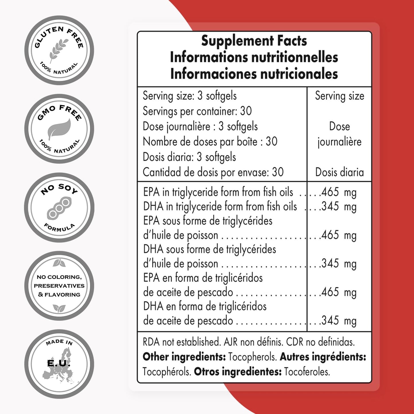 Supersmart Super Omega 3 1500mg/day | EPA & DHA | Friend of The Sea | 90 Softgels