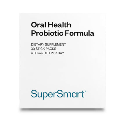 Supersmart Oral Health Probiotics 4B CFU | Halitosis & Bad Breath | Non-GMO & Gluten Free - 30 Sticks