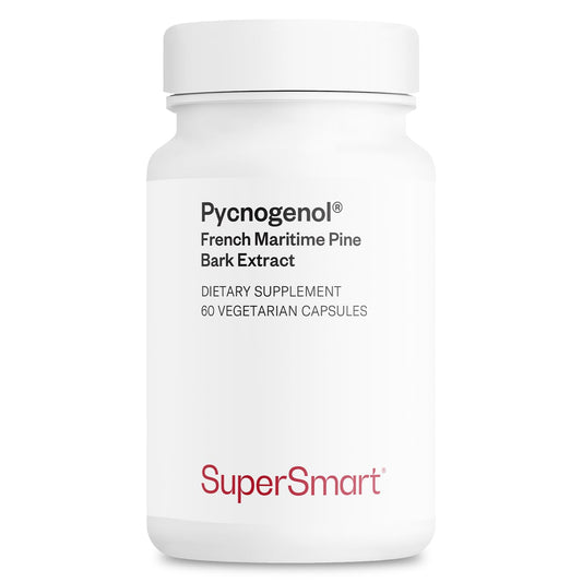 Supersmart Pycnogenol 200mg/day – French Pine Bark Extract, 60 Vegetarian Capsules | Patented & Highly Bioavailable | Non-GMO & Gluten Free BritishVita | Premium UK Vitamins & Wellness Supplements