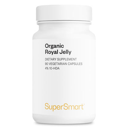 Supersmart Organic Royal Jelly 300mg | High Strength 4% 10-HDA | 90 Veg Capsules