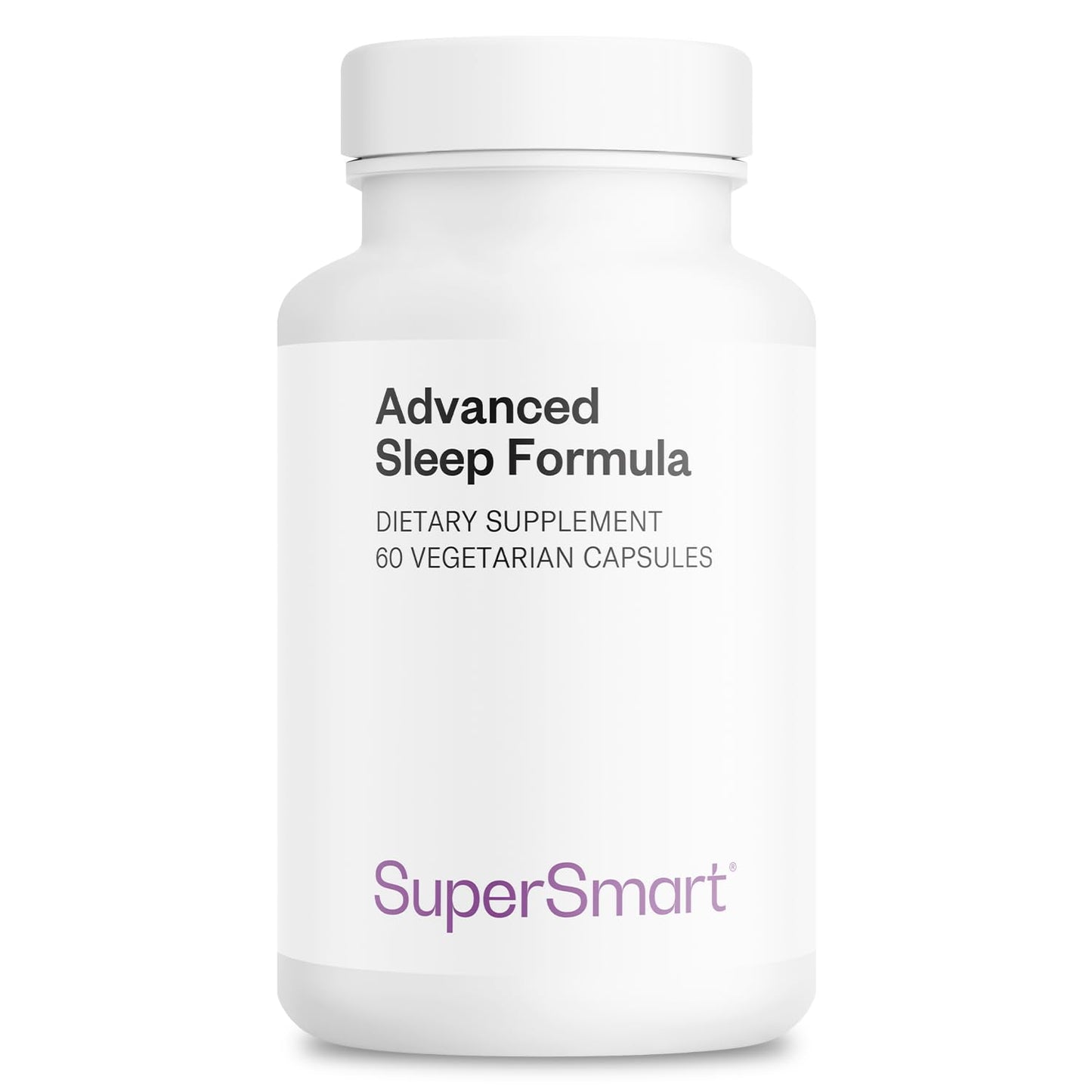 Supersmart Advanced Sleep Formula (High Strength) - Melatonin, Valerian, California Poppy | 60 Vegetarian Capsules | Non-GMO & Gluten Free