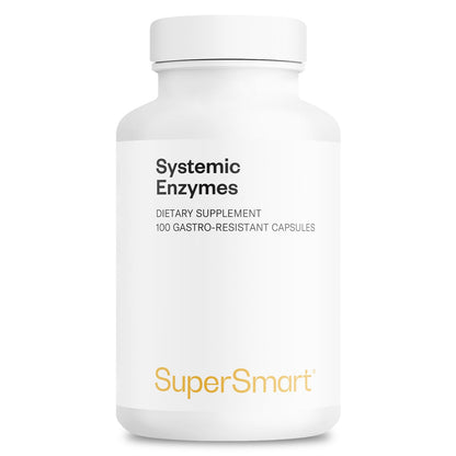 Supersmart Systemic Enzymes (High Potency) – Bromelain, Protease, Lipase, Trypsin, Chymotrypsin, Peptidase, Pancreatin | Non-GMO & Gluten Free - 100 DR Capsules