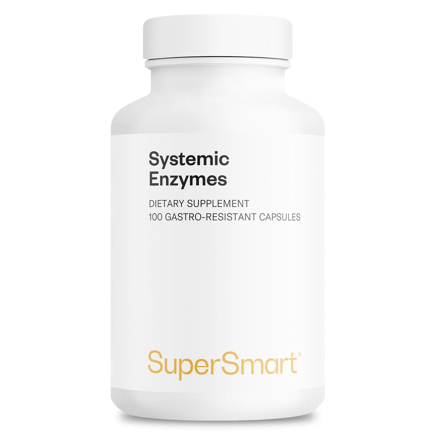 Supersmart Systemic Enzymes (High Potency) – Bromelain, Protease, Lipase, Trypsin, Chymotrypsin, Peptidase, Pancreatin | Non-GMO & Gluten Free - 100 DR Capsules