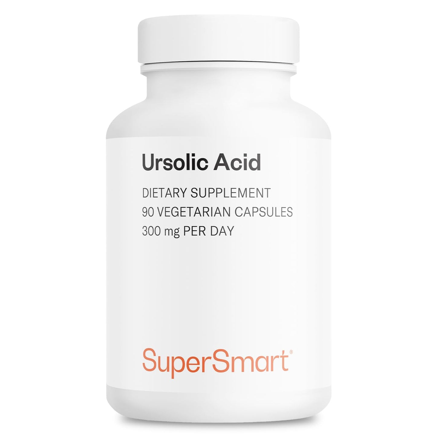 Supersmart Ursolic Acid 300mg Daily – Rosemary Leaf Extract, Non-GMO, Gluten Free | 90 Veg Capsules