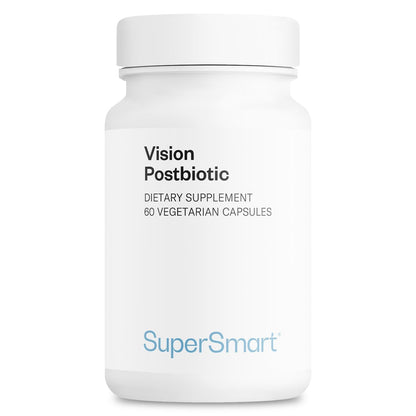 Supersmart Vision Postbiotic: 140B Cells/Day Patented Eye Health Probiotic - 60 Veg Capsules