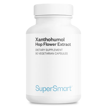 Supersmart Xanthohumol 150mg/day | Hops Flower Extract | Non-GMO & Gluten Free | 90 Veg Capsules