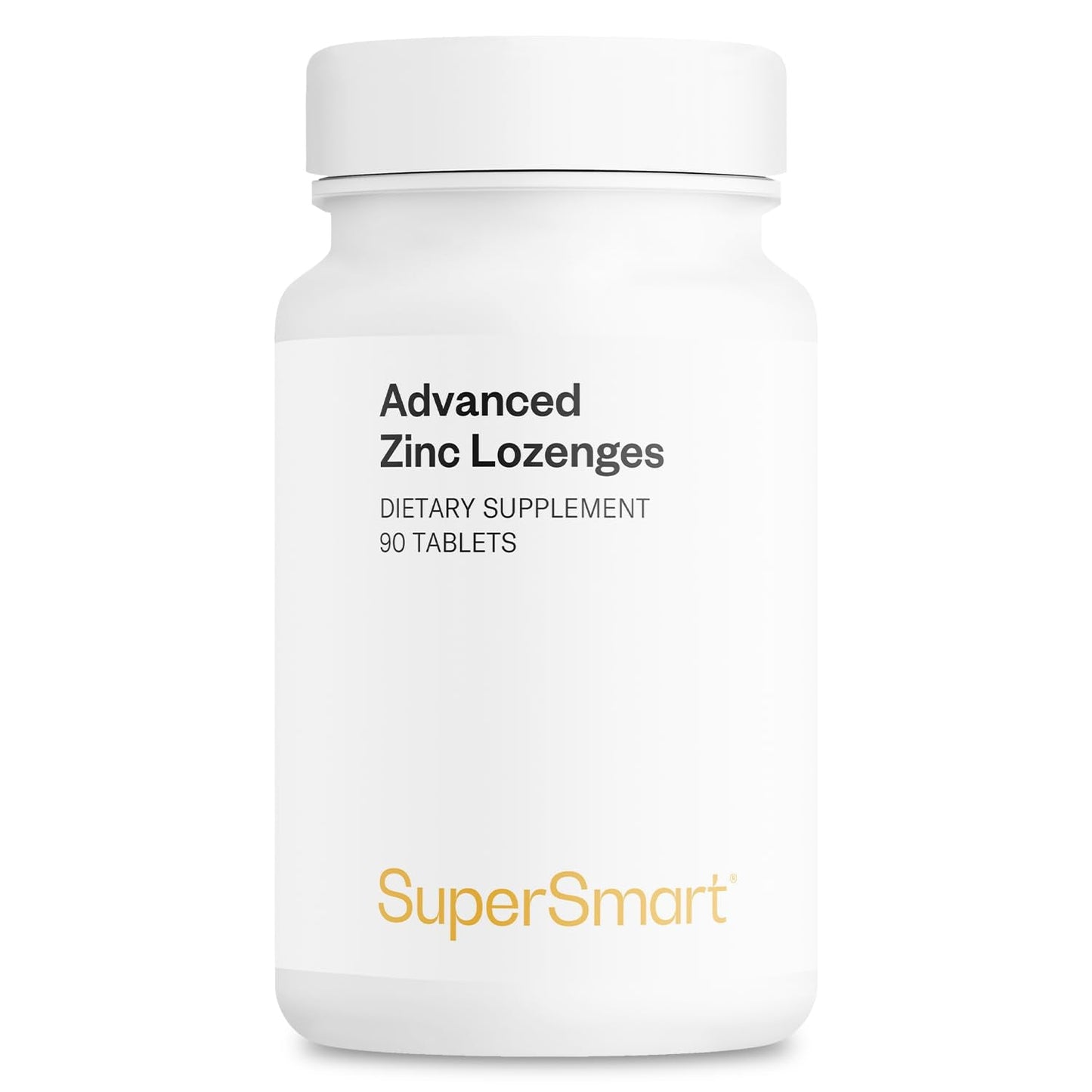 Supersmart Advanced Zinc Lozenges 10 mg | Zinc Bisglycinate – Mint, Non-GMO, Gluten Free – 90 Tablets