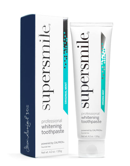 Supersmile Original Mint Fluoride-Free Whitening Toothpaste - Whitens Up to 6 Shades, 4.2 oz