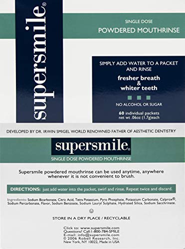 Supersmile Powdered Mouth Rinse – 60 Packets, 0.06 oz