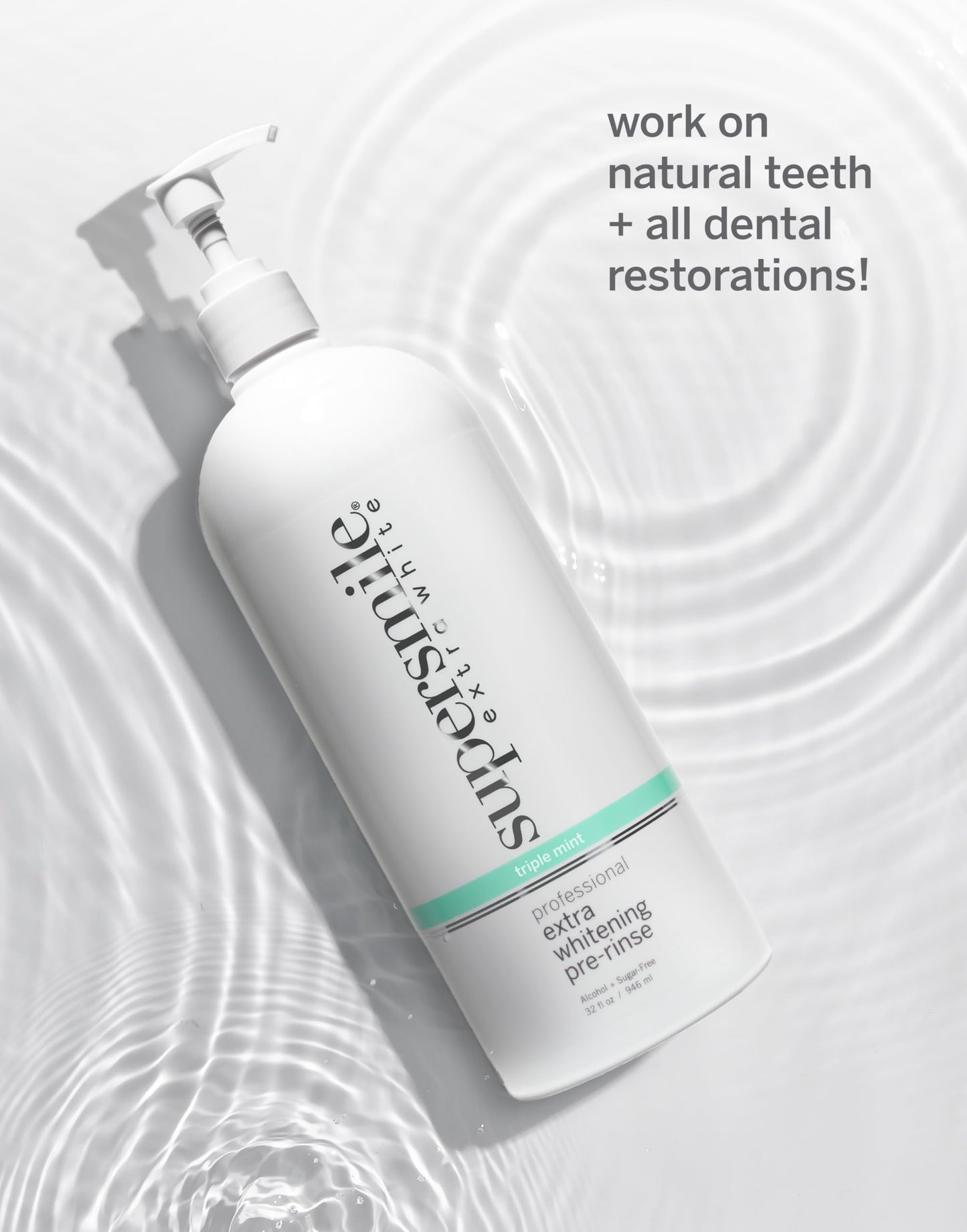 Supersmile Jumbo Whitening Pre-Rinse – Clinically Formulated Pre-Brush Mouthwash 32 oz