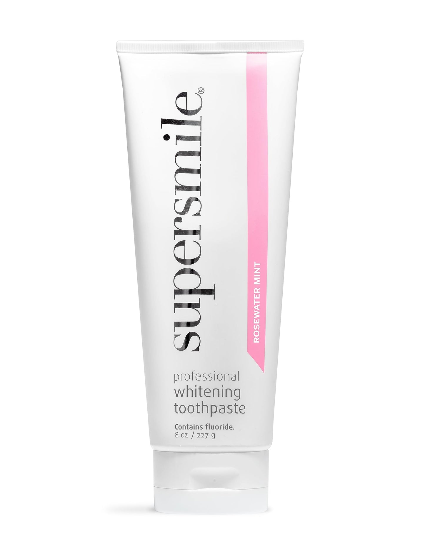 Supersmile Rosewater Mint Whitening Toothpaste with Fluoride – 8 oz | Whitens Up to 6 Shades
