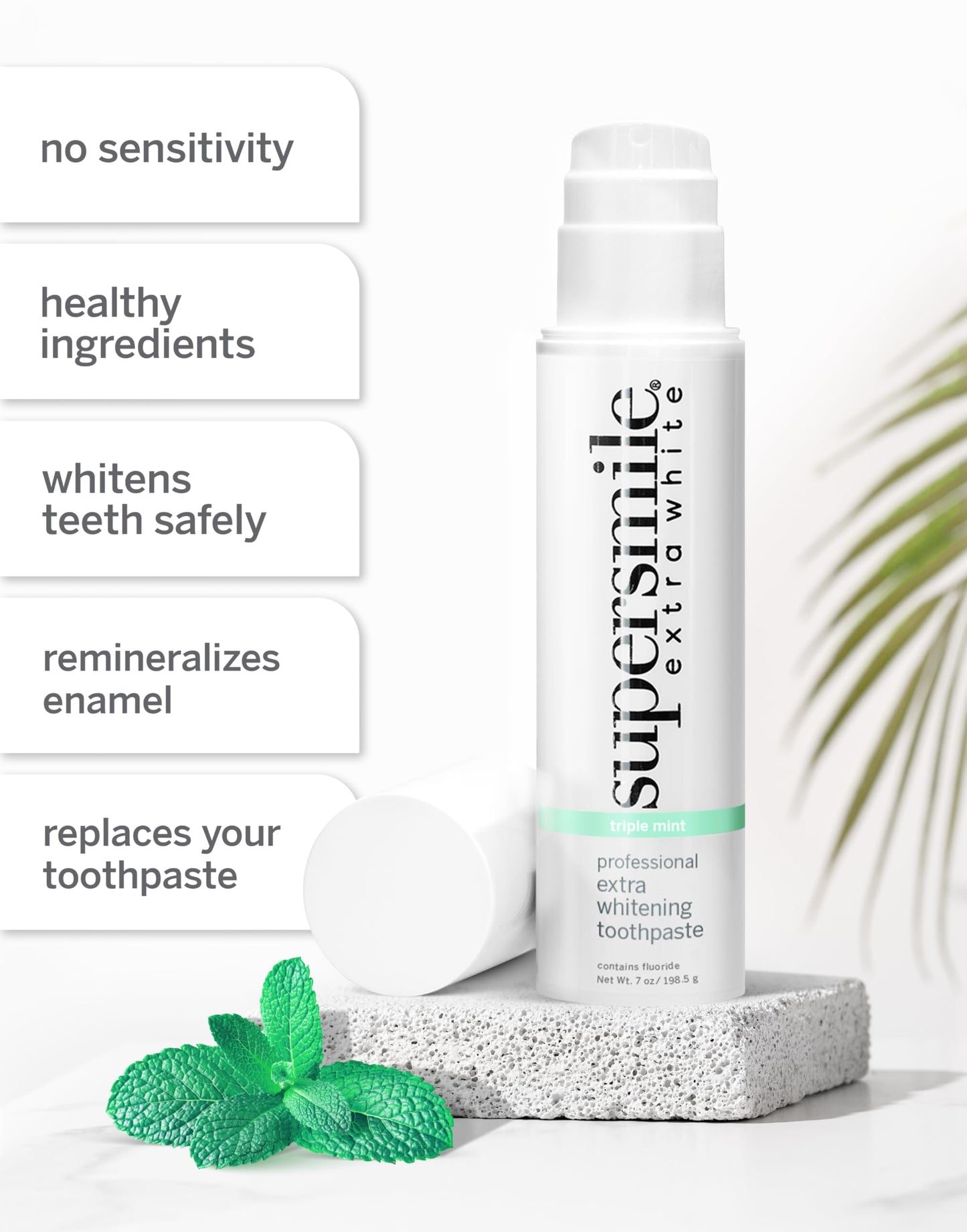 Supersmile Extra White Triple Mint Whitening Toothpaste – 7 oz