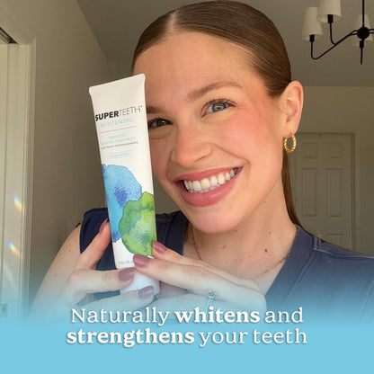 SuperTeeth Nano Hydroxyapatite Toothpaste - Whitening & Enamel Repair | Fluoride-Free | Made in USA