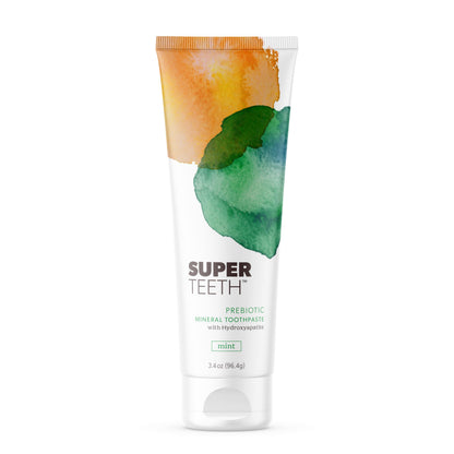SuperTeeth Prebiotic Mineral Toothpaste – Hydroxyapatite, Fluoride Free, USA-Made