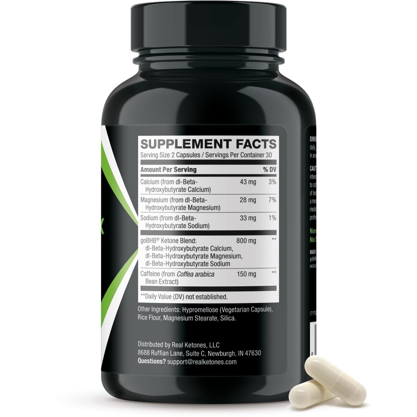 Keto BHB Exogenous Ketones – goBHB + Caffeine | Vegetarian & Non-GMO | 1 Month Supply