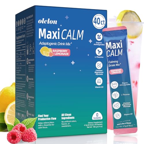 40 Count SupraCalm Cortisol Drink – Magnesium Glycinate, L-Theanine & Ashwagandha | Raspberry Lemonade