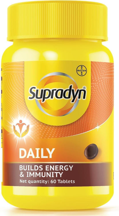 Supradyn Daily Multivitamin – Biotin, C & D3, Immune Support & 2X Energy (60 Tablets)