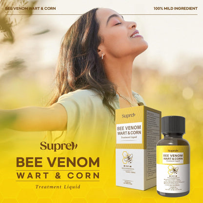 SupreH Fast-Acting Bee Venom Wart Remover – Freeze Off for Plantar & Genital Warts, 18 ml